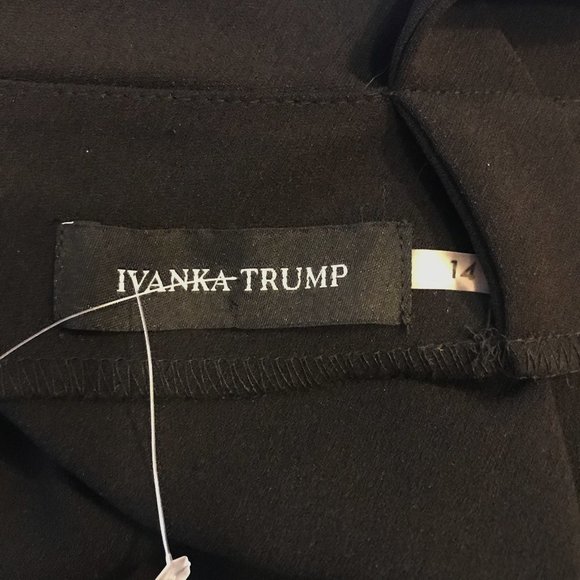 Ivanka Trump One Shoulder Black Fitted Dress - Picture 2 of 7